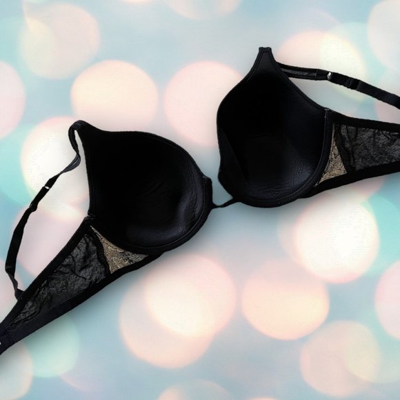 Vanity Fair Women’s Black and White Sexy Lace Full Figure Bra Size 38D - Picture 2 of 3